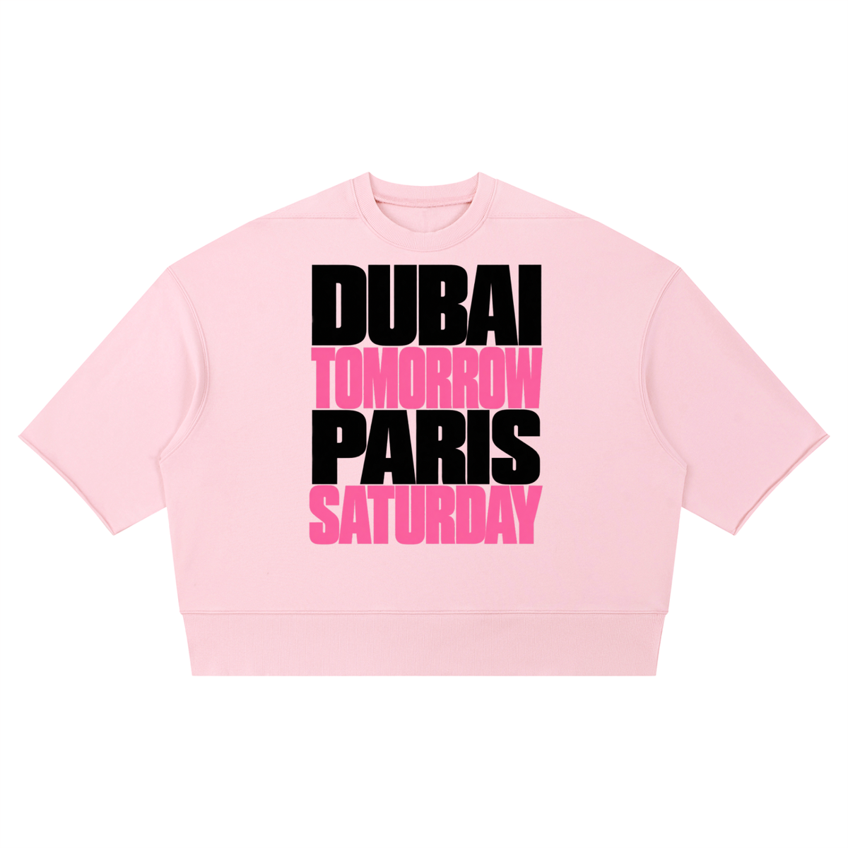 THE DUBAI TOMORROW PINK MINERAL WASH TEE