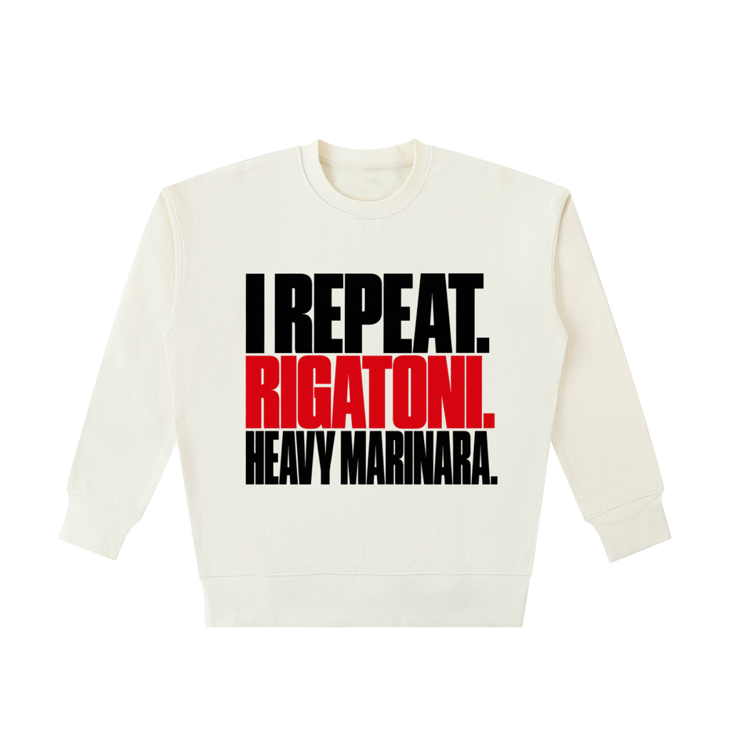 HEAVY MARINARA = HEAVYWEIGHT CHAMPION CREW. NO LIGHTWEIGHTS APPLY. LOOKING AT YOU.