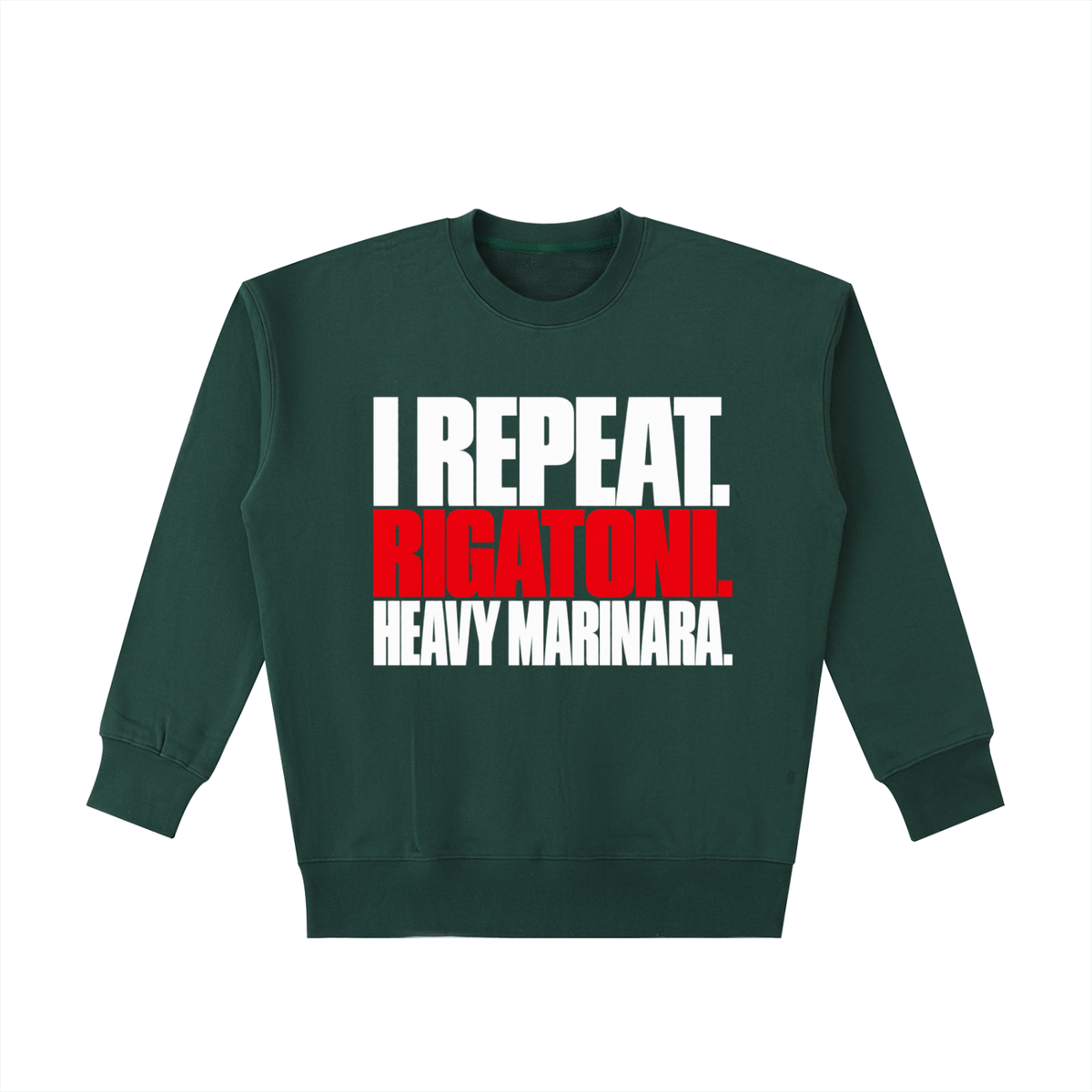 HEAVY MARINARA = HEAVYWEIGHT CHAMPION CREW. NO LIGHTWEIGHTS APPLY. LOOKING AT YOU.
