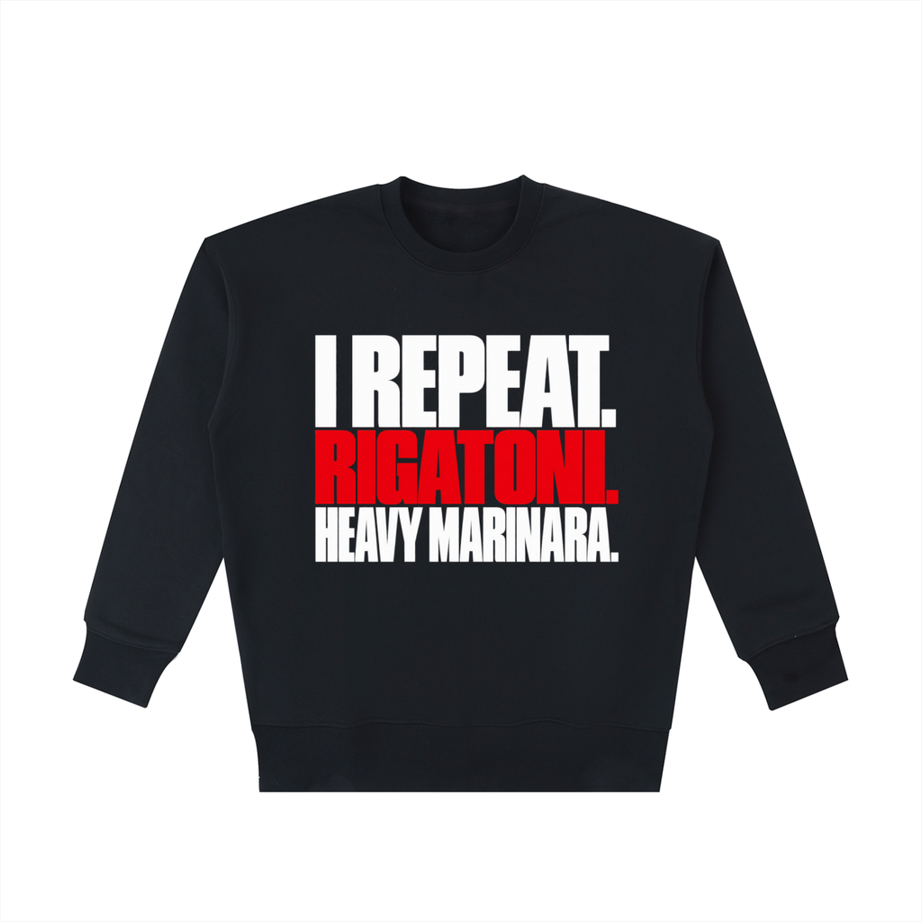 HEAVY MARINARA = HEAVYWEIGHT CHAMPION CREW. NO LIGHTWEIGHTS APPLY. LOOKING AT YOU.