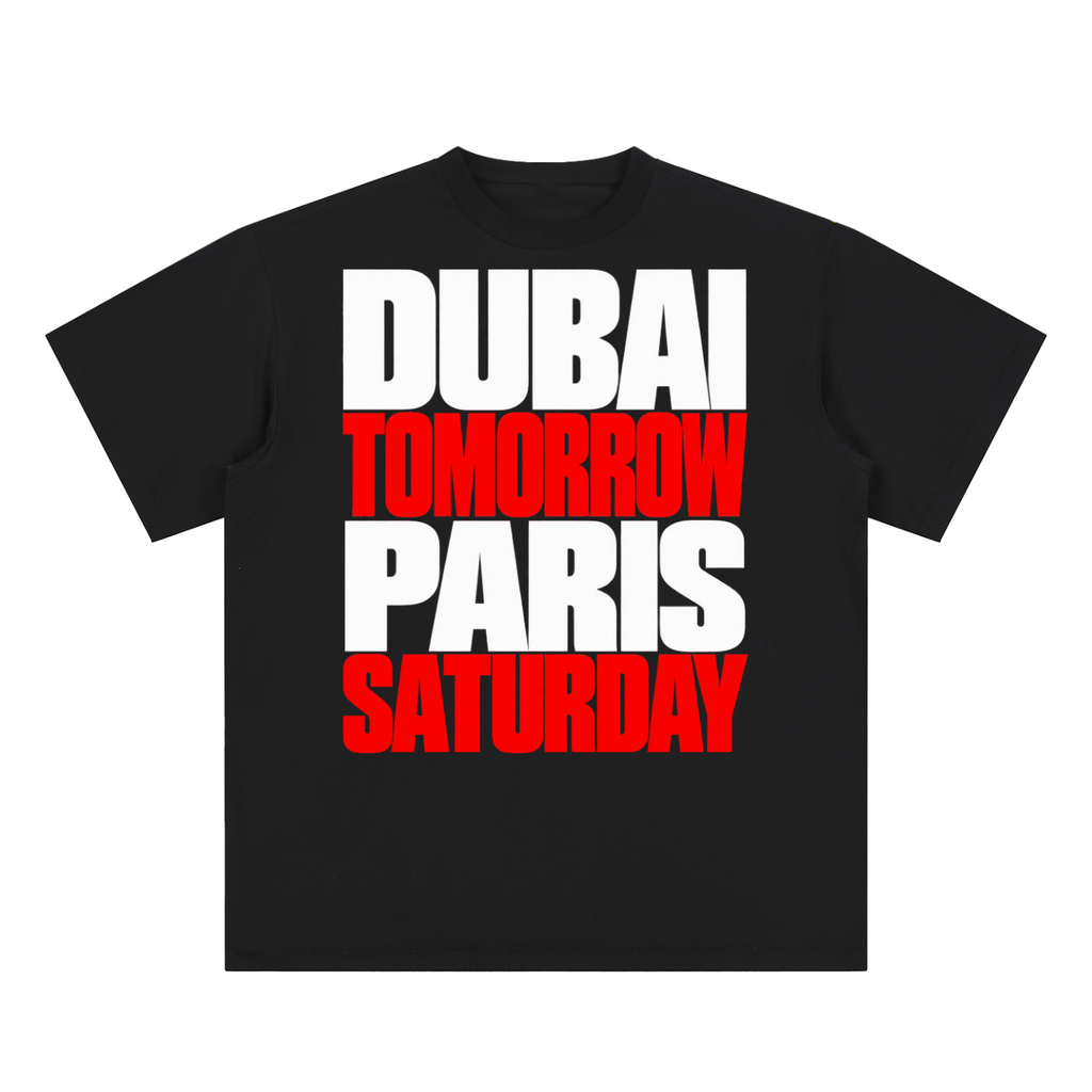 THE DUBAI TOMORROW HEAVY TEE - MAYBE TOO HEAVY FOR YOU.