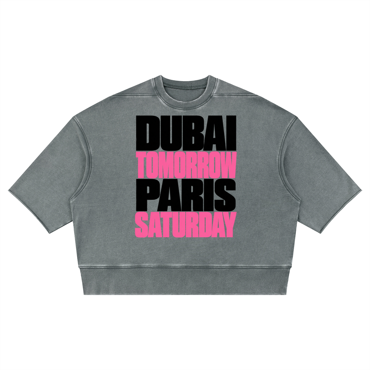 THE DUBAI TOMORROW PINK MINERAL WASH TEE